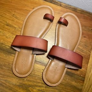 Cognac Sandal Slides from Target Size 8